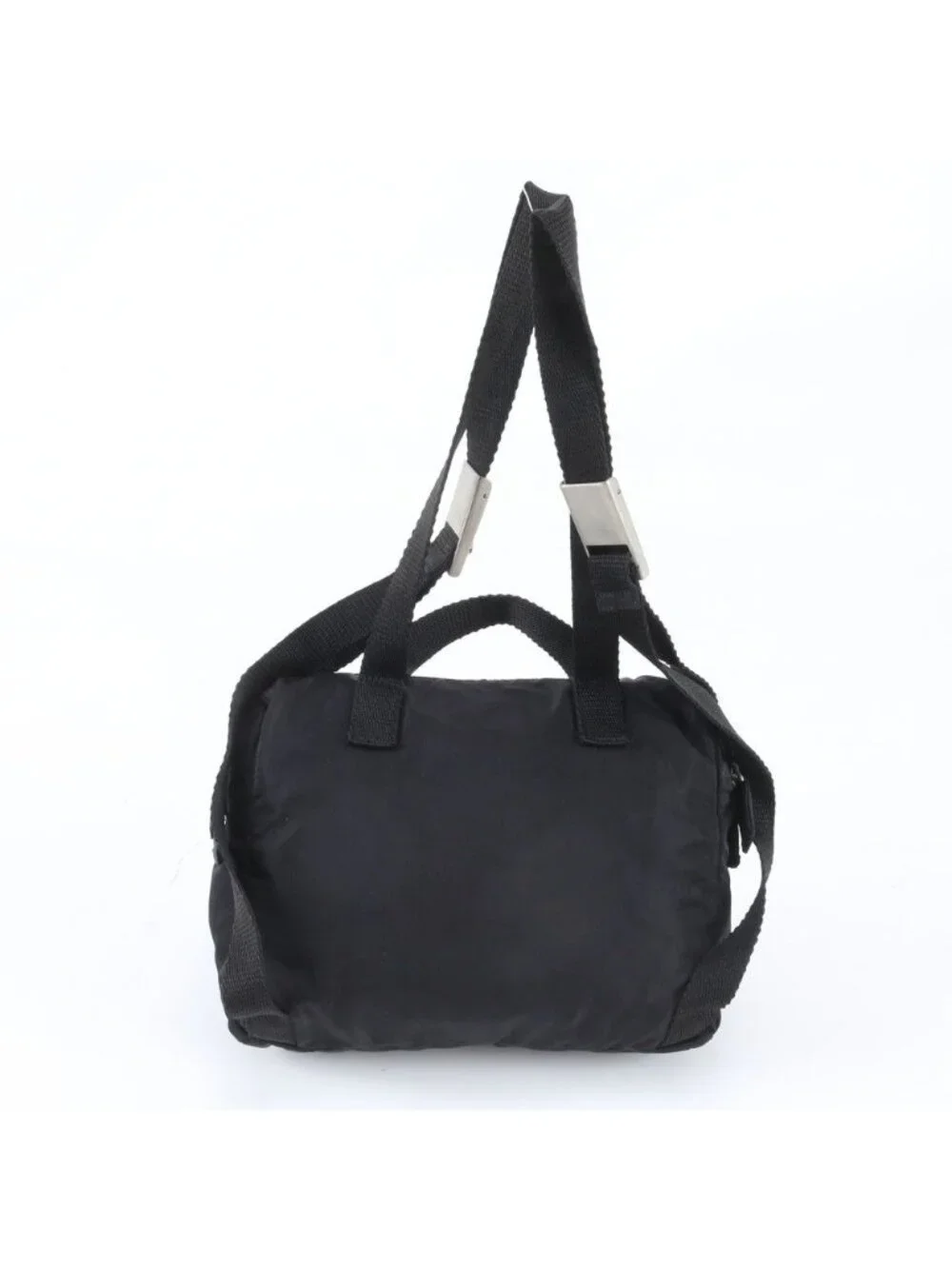 Prada Tessuto Nylon Triangle Logo Backpack Black